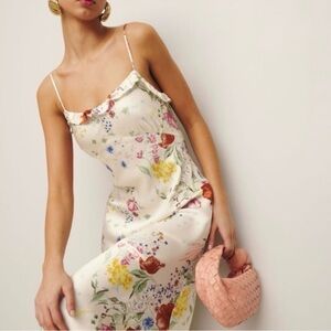 Reformation Floral Maxi Dress - Cream Multicolor